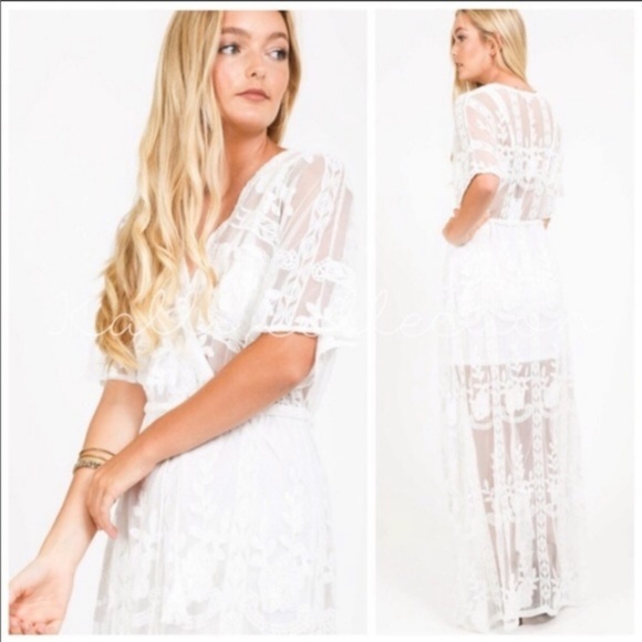 Juliette Lovers Forever Boho Lace Maxi Dress! <3 - Picture 2 of 5